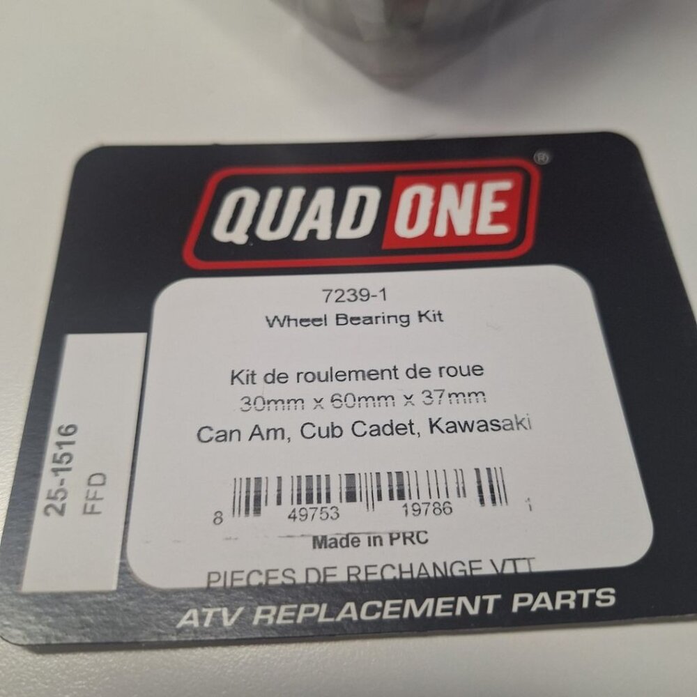 Quad One Wheel Bearing Kit 7239-1 Can Am Cub‎ Cadet Kawasaki Commander Defender